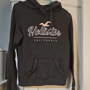 Hollister Charcoal Hoodie with Logo
